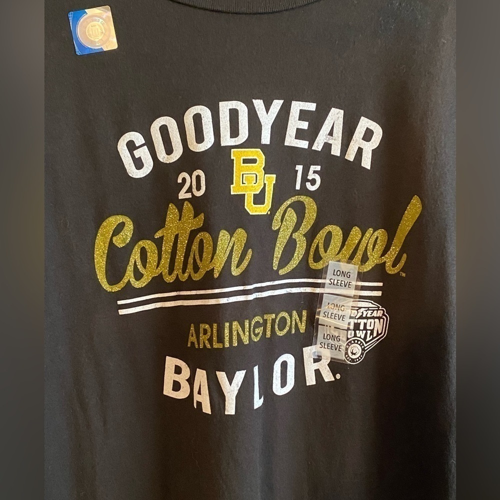 Blue 84 Baylor Football Cotton Bowl Long Sleeve Black Tshirt Size XL - Picture 2 of 4